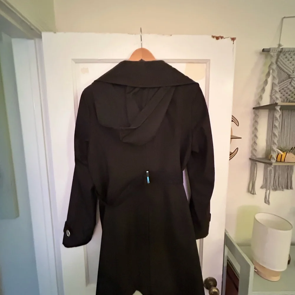 Calvin Klein Women's Black Trench Coat - Picture 9 of 13